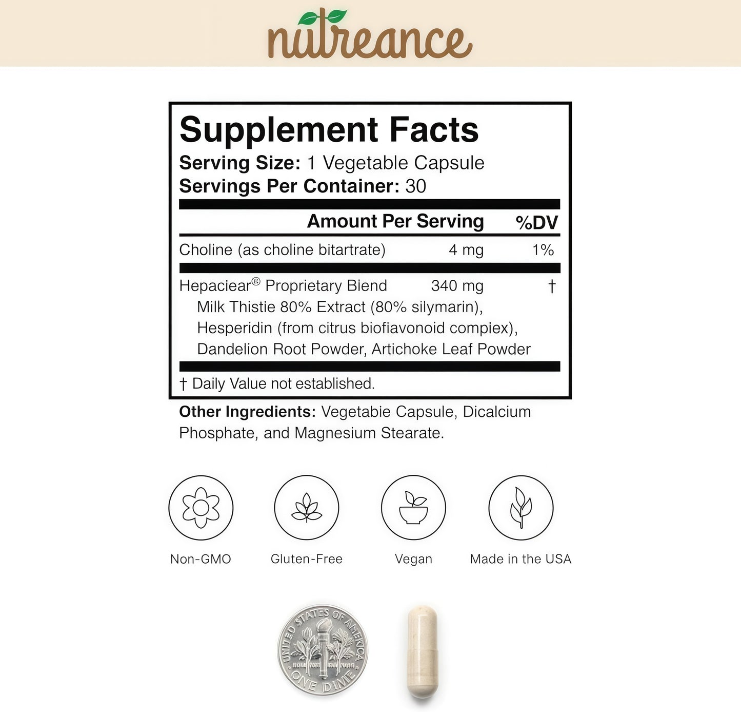 Natural Liver Support Supplement with Hesperidin - Non-GMO, Vegan, Gluten-Free